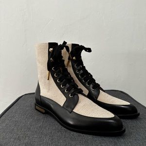 Giorgio Armani size 7 ankle lace up booties.